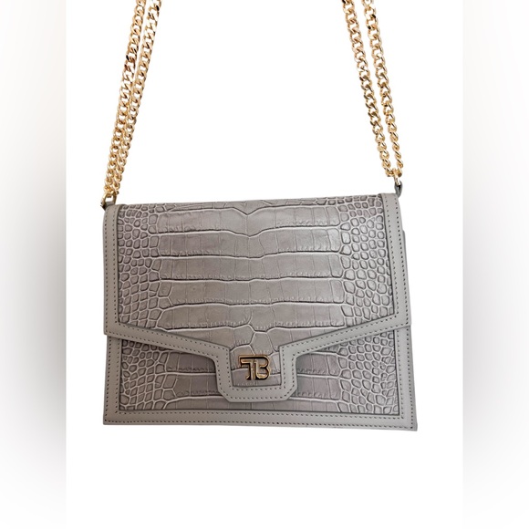 Teddy Blake Cro  Embossed Grey Crossbody Shoulder Bag - Picture 2 of 11